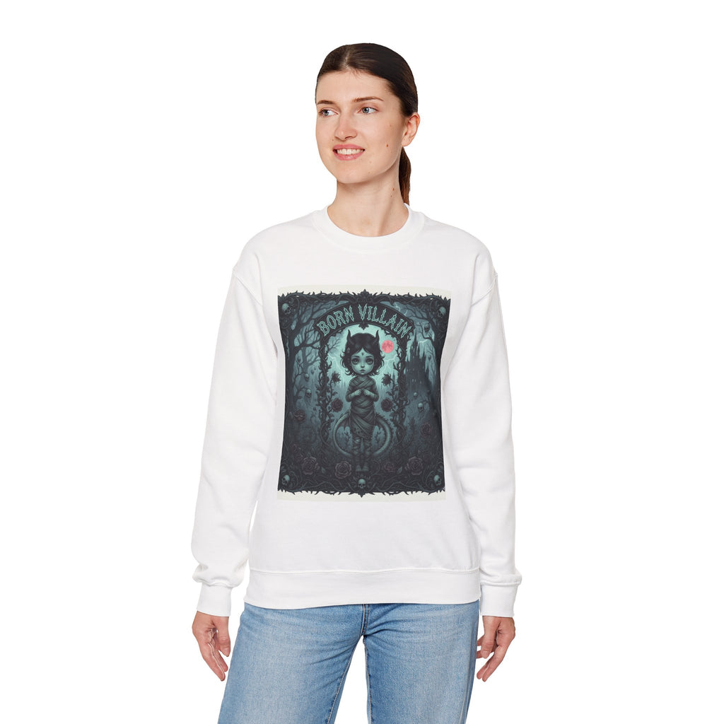Born Villain Unisex Crewneck Sweatshirt - Edgy, Cozy Fashion Statement