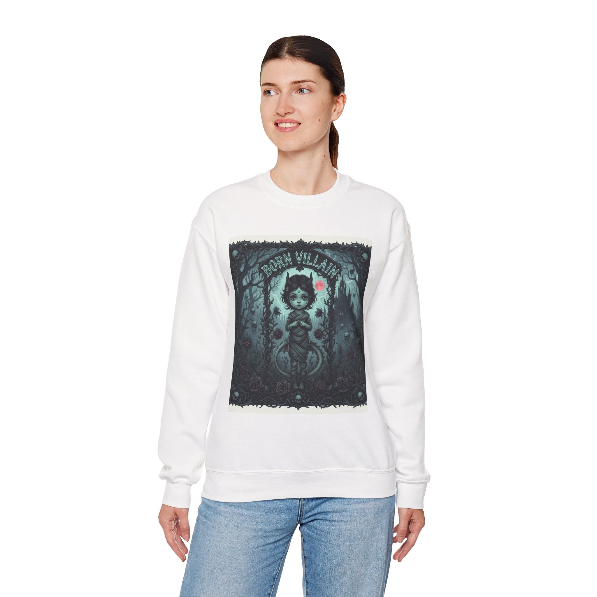 Born Villain Unisex Crewneck Sweatshirt - Edgy, Cozy Fashion Statement