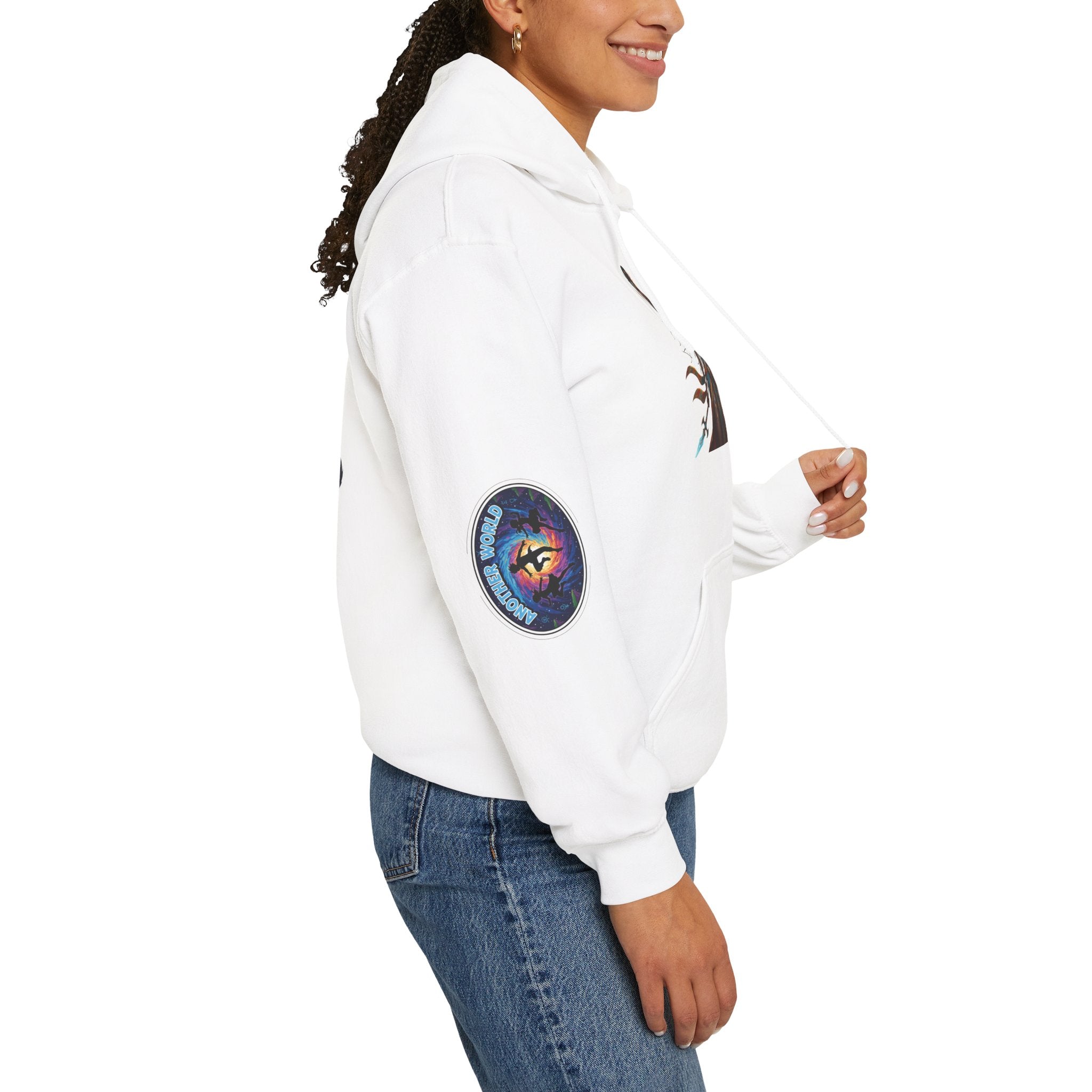 Sudadera con capucha unisex de mezcla pesada Mythical Warrior - Ropa de fantasía, Sudadera para cosplay, Sudadera estampada, Regalo para ella, Moda llamativa 