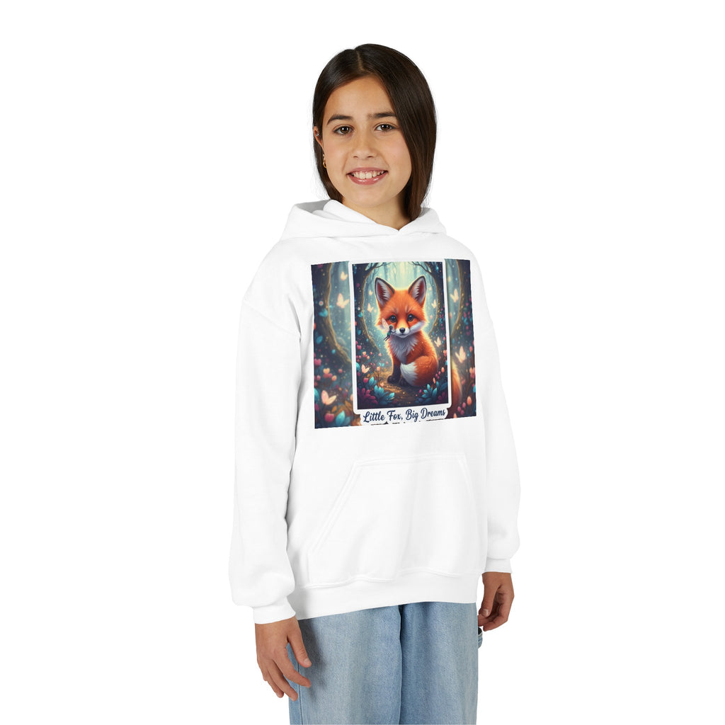 Youth Fox Hoodie - "Little Fox, Big Dreams" Cozy Kids Pullover