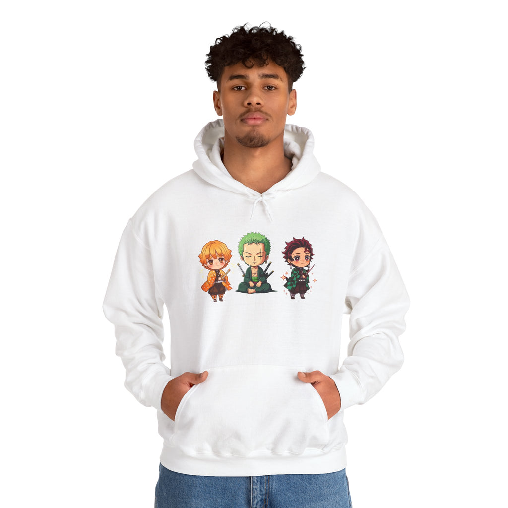 Chibi Character Hoodie - Cute Anime Sweatshirt, Cozy Unisex Pullover, Perfect Gift for Fans, Casual Wear, Anime Merchandise