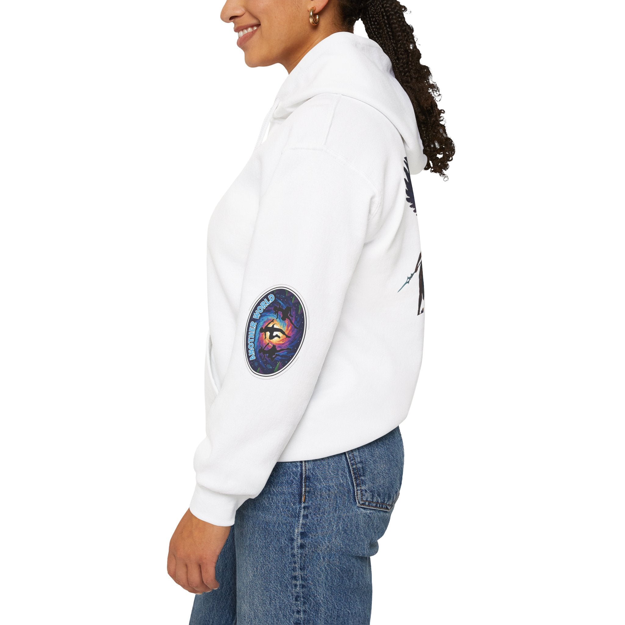 Sudadera con capucha unisex de mezcla pesada Mythical Warrior - Ropa de fantasía, Sudadera para cosplay, Sudadera estampada, Regalo para ella, Moda llamativa 