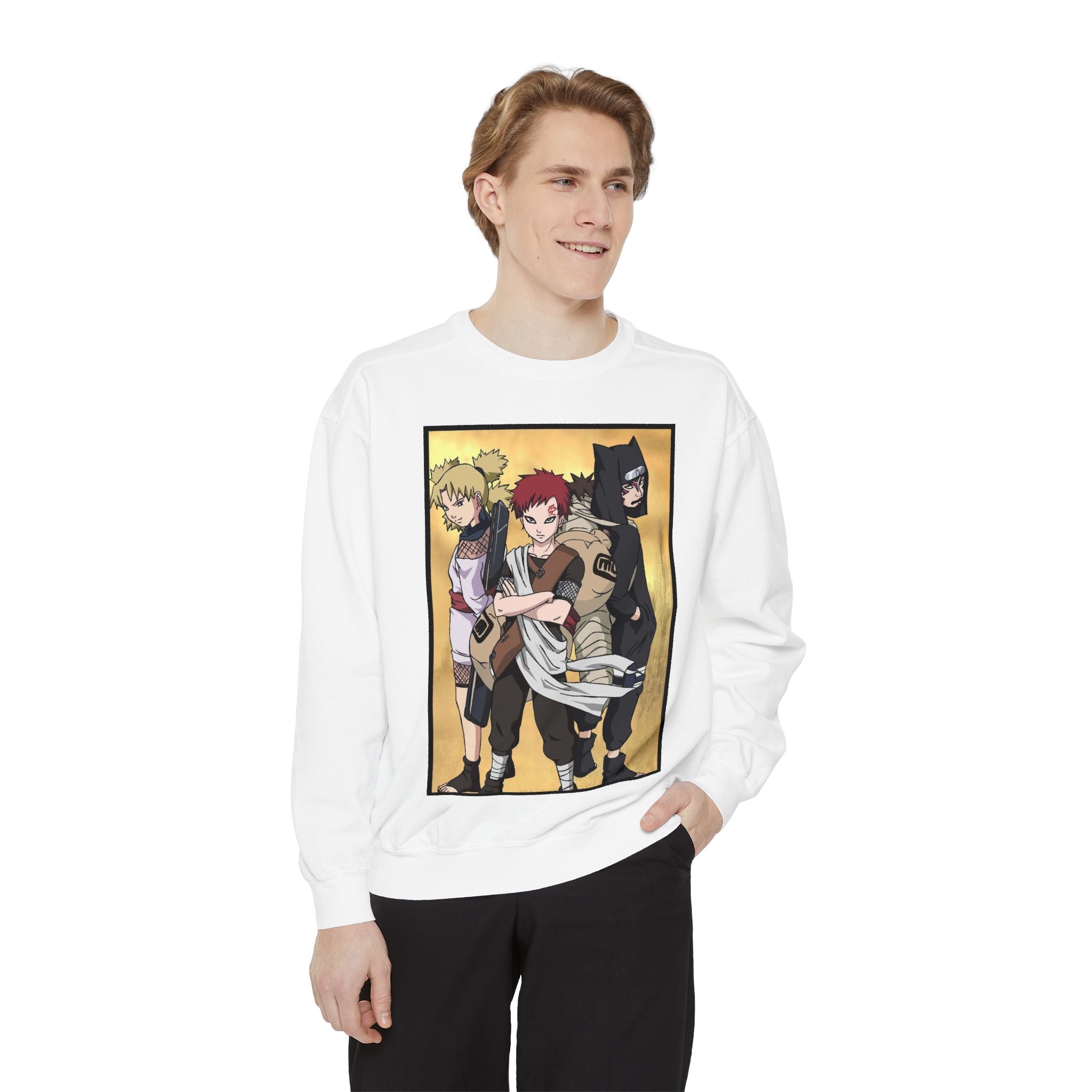 Anime Villain Trio Sweatshirt — Graphic Crewneck for Fans