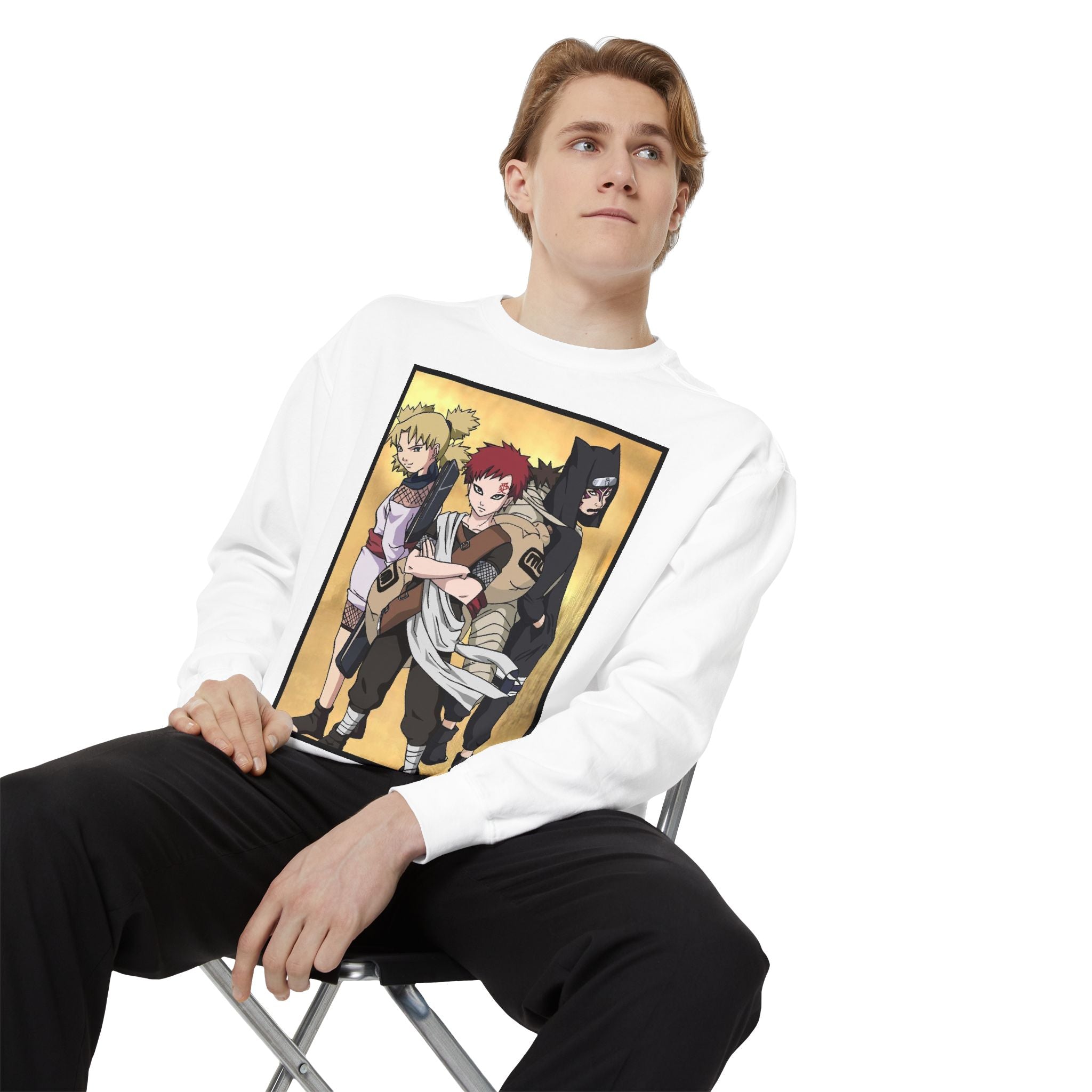 Anime Villain Trio Sweatshirt — Graphic Crewneck for Fans