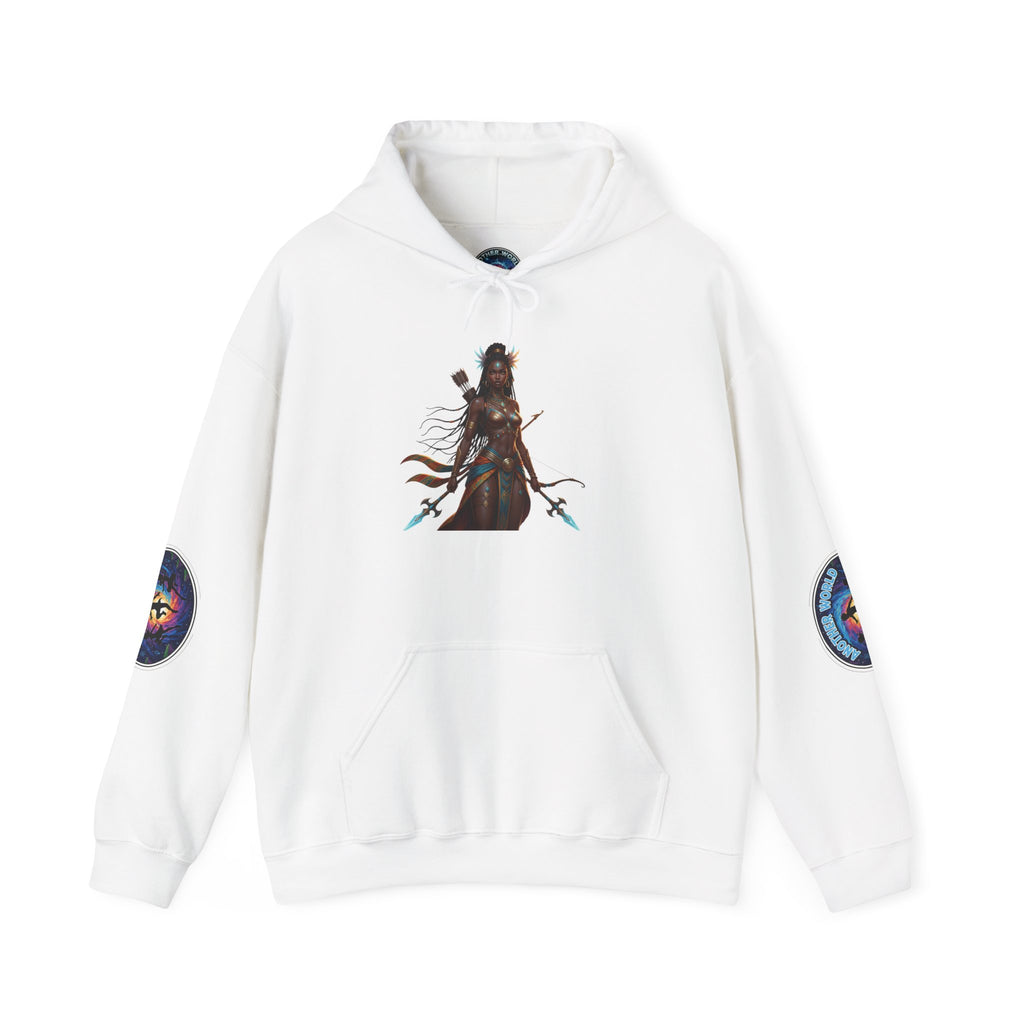 Sudadera con capucha unisex de mezcla pesada Mythical Warrior - Ropa de fantasía, Sudadera para cosplay, Sudadera estampada, Regalo para ella, Moda llamativa 