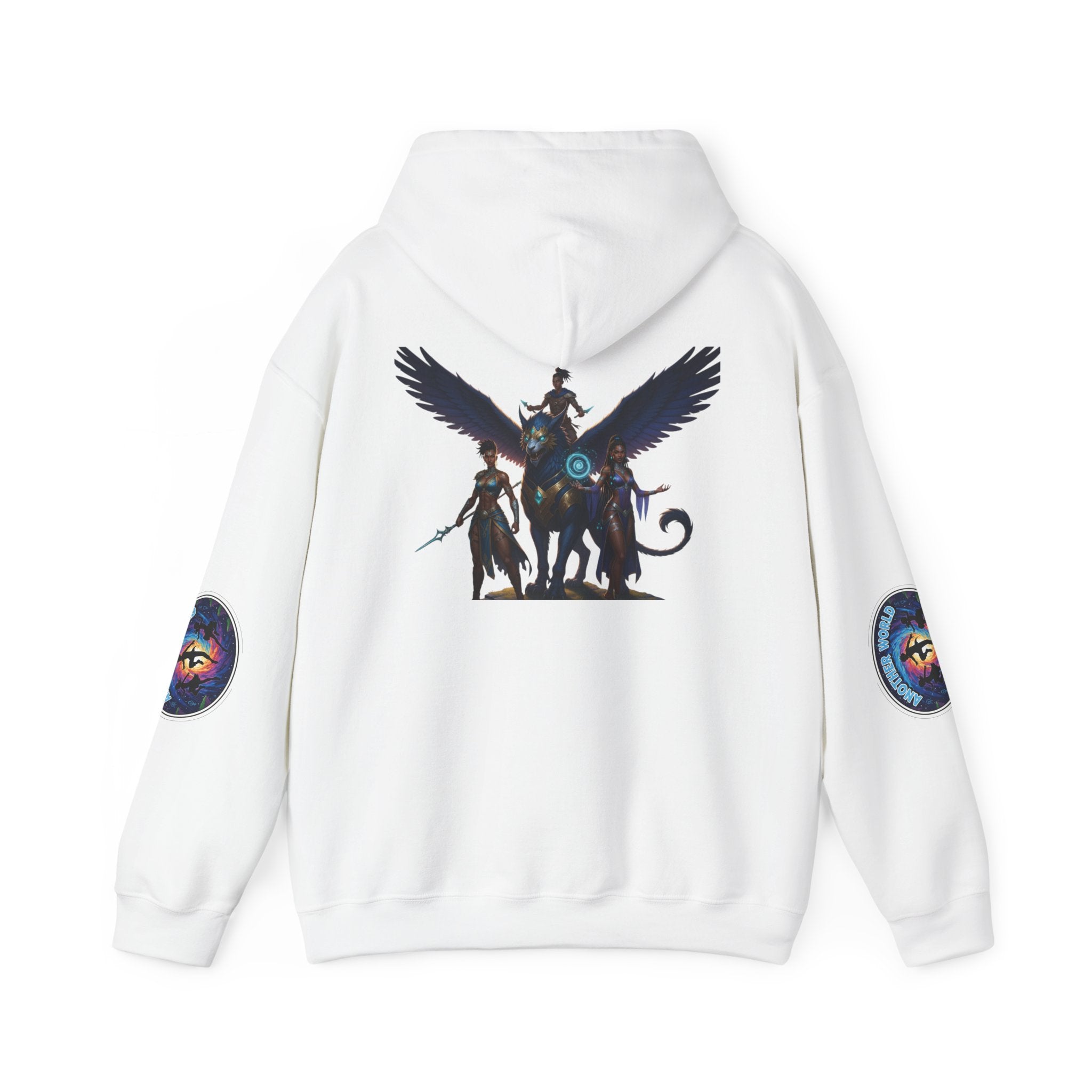 Mythical Warrior Unisex Heavy Blend Hooded Sweatshirt - Fantasy Apparel, Cosplay Hoodie, Graphic Sweatshirt, Gift for Her, Statement Fashion