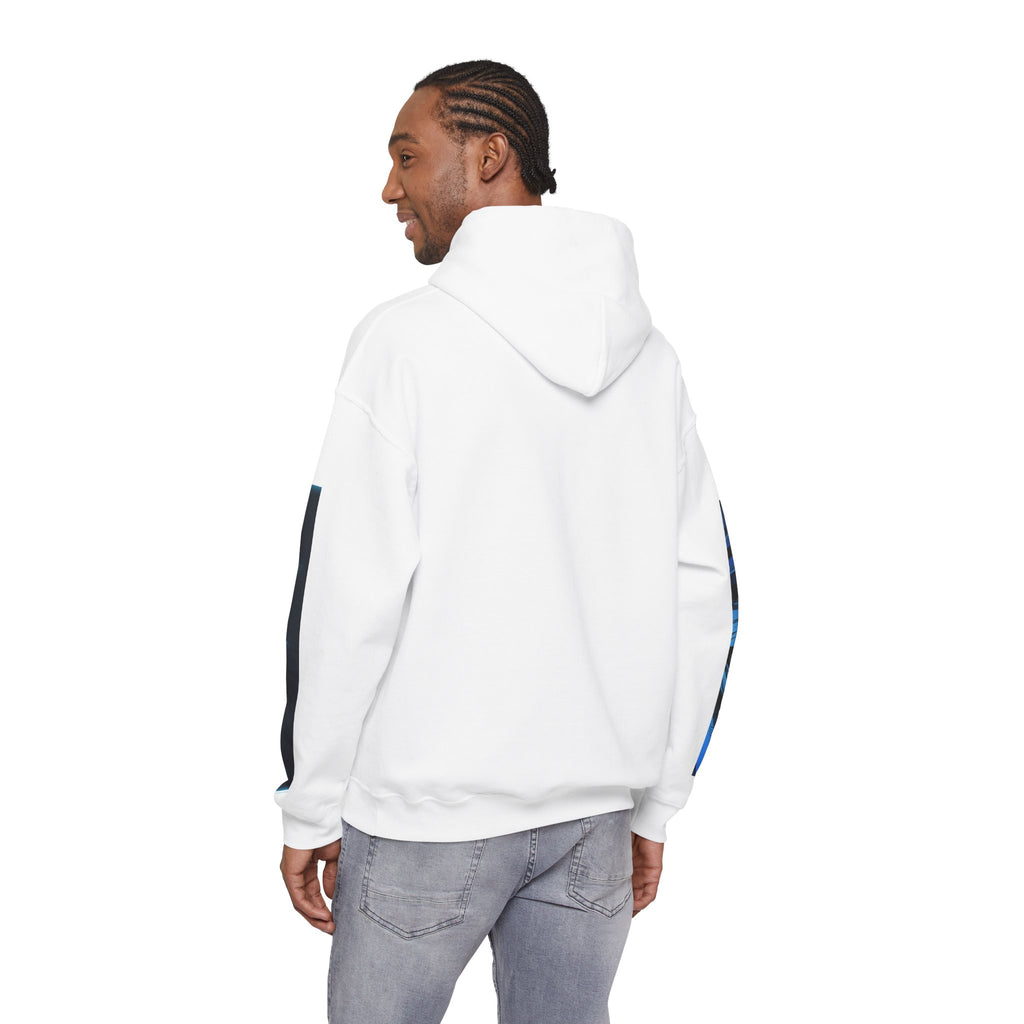 Arise silhouette figure Hoodie | Level Up sleeve graphic