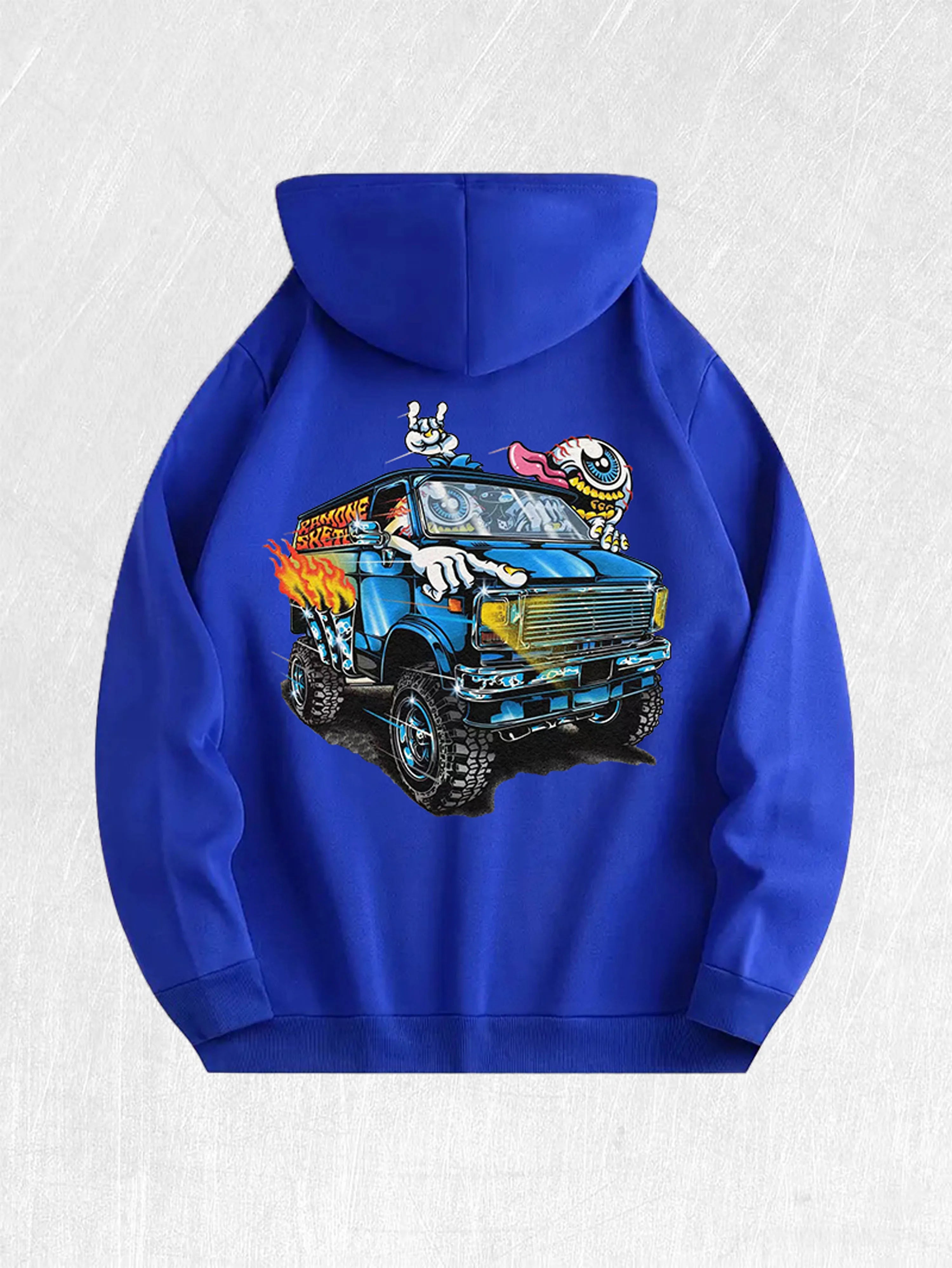 Monster Van Graphic Hoodie 100% Cotton 7 Colors