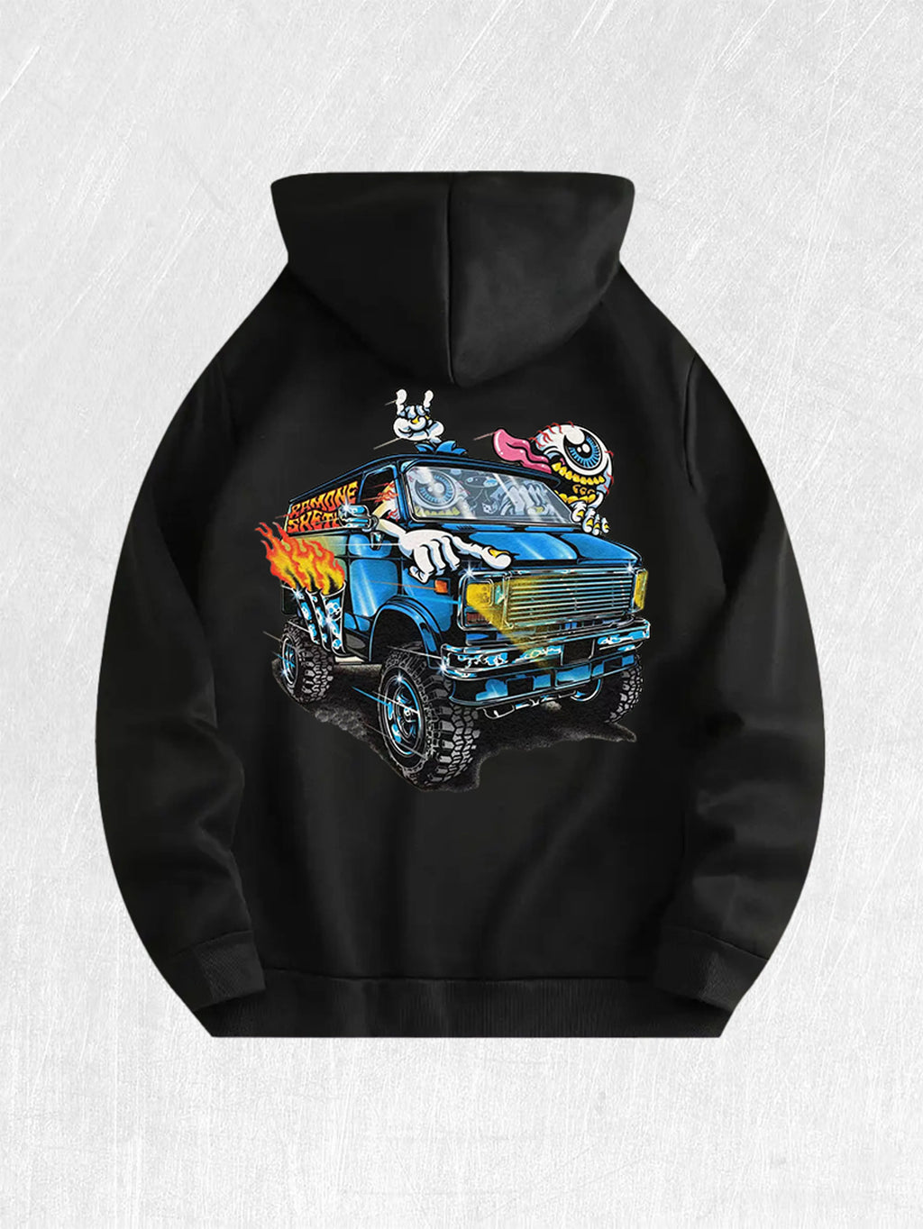Monster Van Graphic Hoodie 100% Cotton 7 Colors
