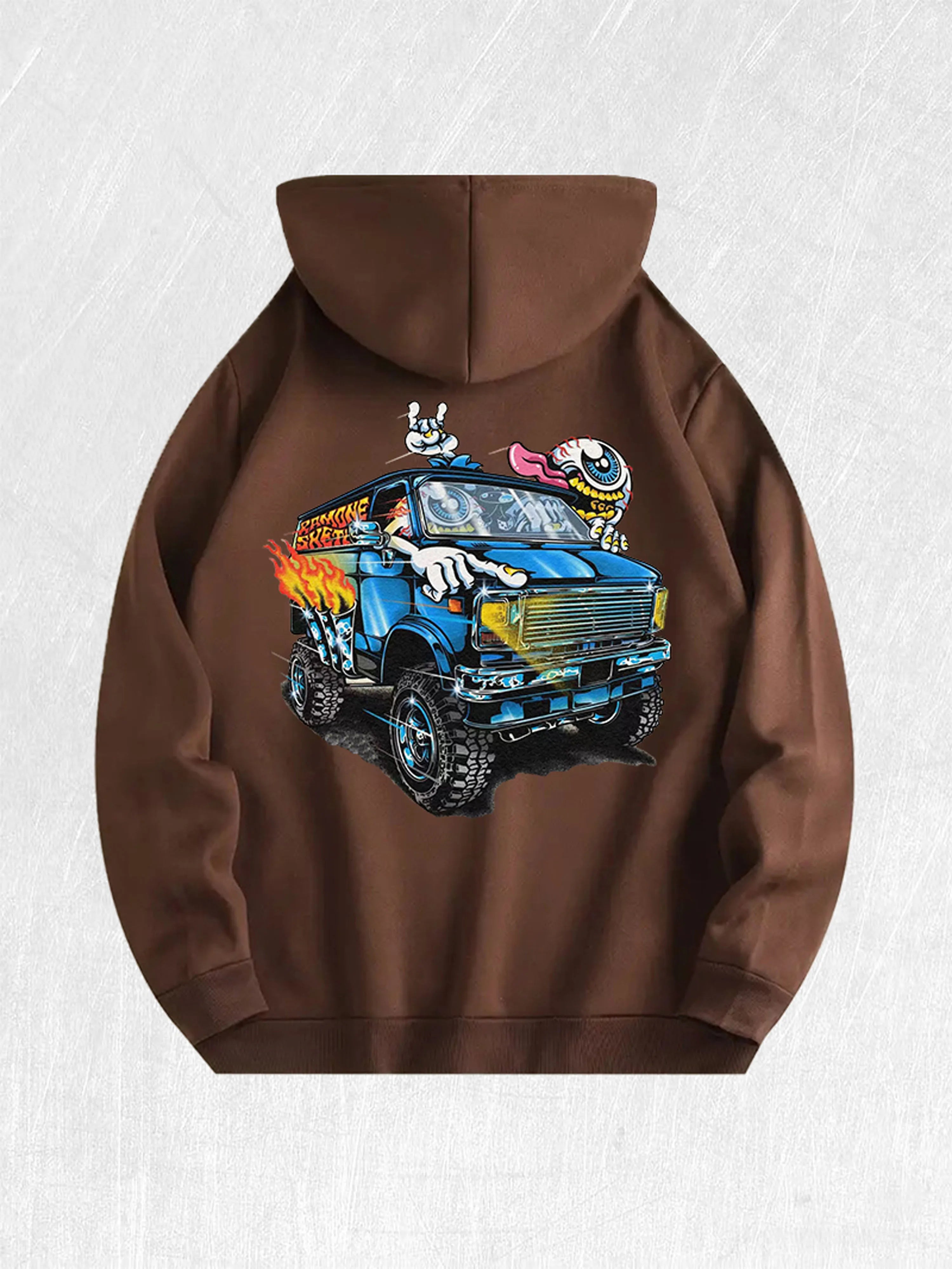 Monster Van Graphic Hoodie 100% Cotton 7 Colors