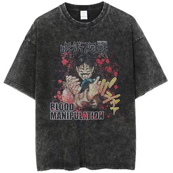 Anime Jujutsu Kaisen T Shirt Vintage Washed T-shirt Gojo