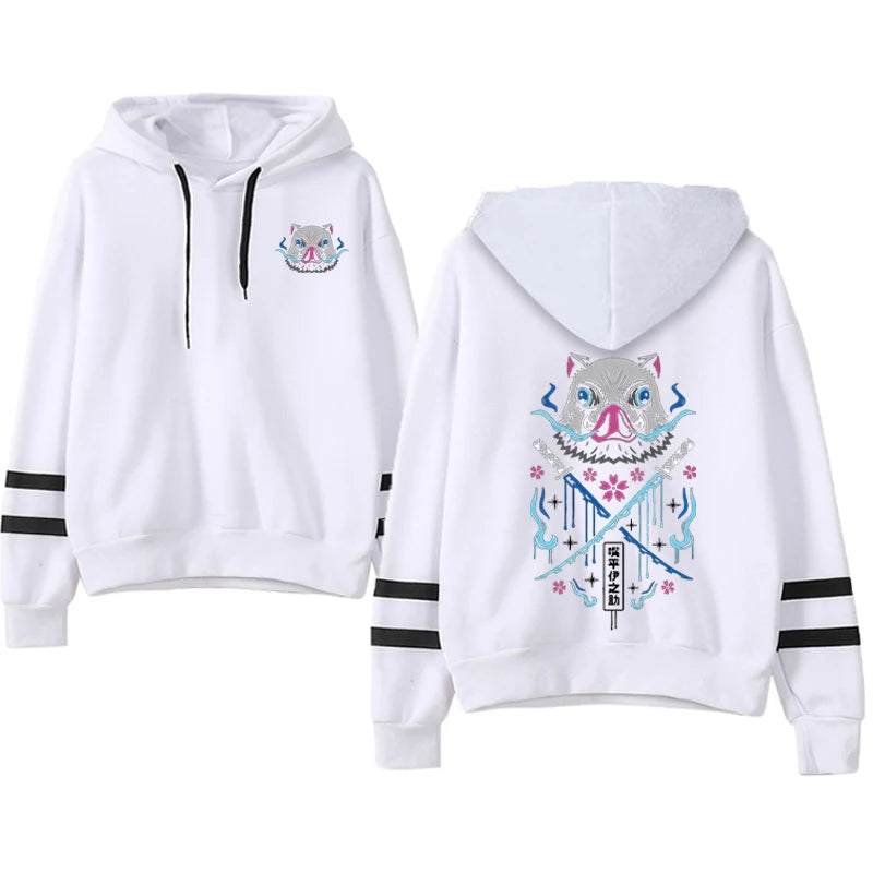 Inosuke Anime Hoodies Men Women Gothic Harajuku Hooded Pullover