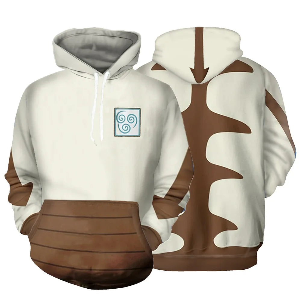 3D Printed Anime Avatar the Last Airbender Cosplay Hoodie Long Sleeve Sweatshirt Men Women Harajuku Y2k Pullover Tracksuit
