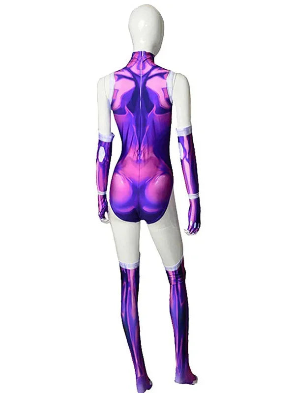 Teen Titans Starfire Cosplay Costume Superhero Bodysuit