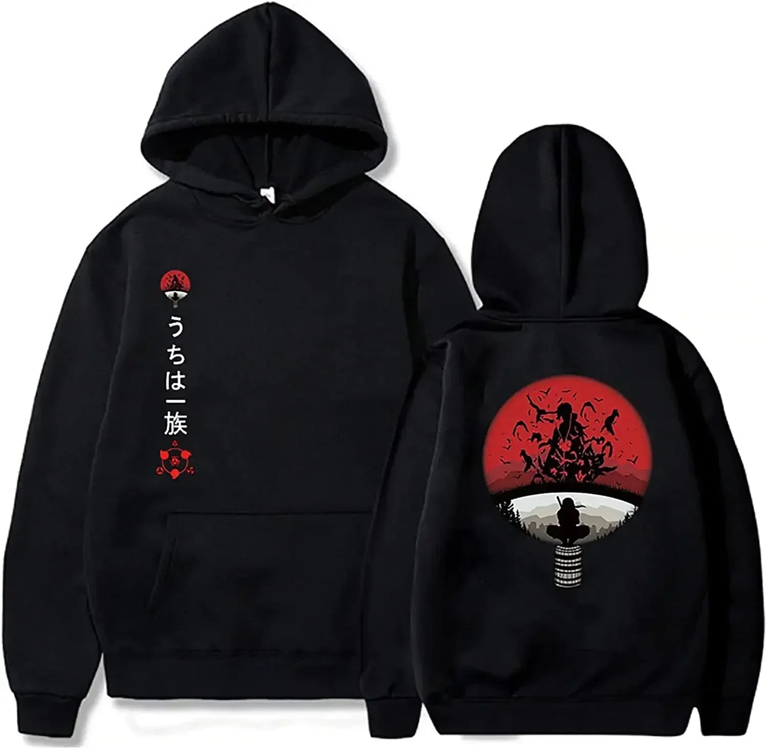 Anime Hoodie for Man Women Uchiha Itachi Sweatshirts Casual Clothes Akatsuki Fall Winter Children's Top Coat Warm Gifts