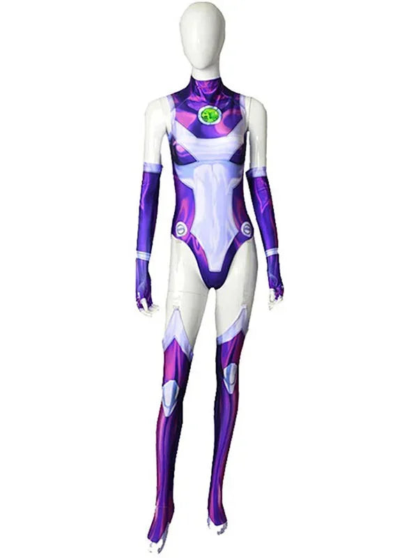Teen Titans Starfire Cosplay Costume Superhero Bodysuit