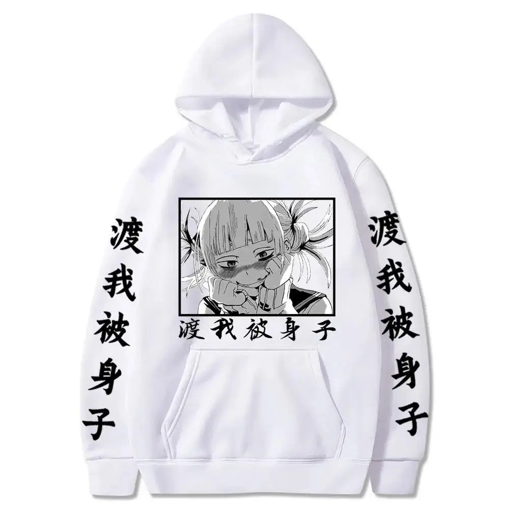 Harajuku Anime My Hero Academia Himiko Toga Manga hoodies Sweatshirts Loose Boku No Hero Academia Cartoon Hoodies Oversized