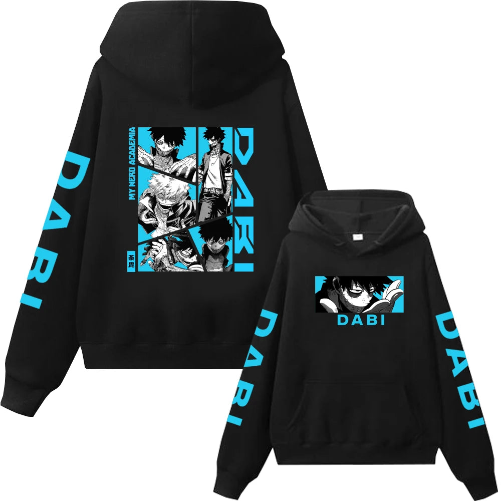 Anime My Hero Academia Hoodies Midoriya Bakugo Todoroki Graphic Printed Pullover Harajuku Hip Hop Unisex Streetwear Casual Cloth