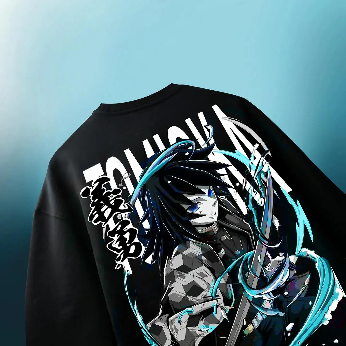 Demon Slayer Tomioka Giyuu Graphic T-shirt Mens Womens Oversized Y2k Short Sleeve Crew Neck Couple Cotton Female Male Clothing