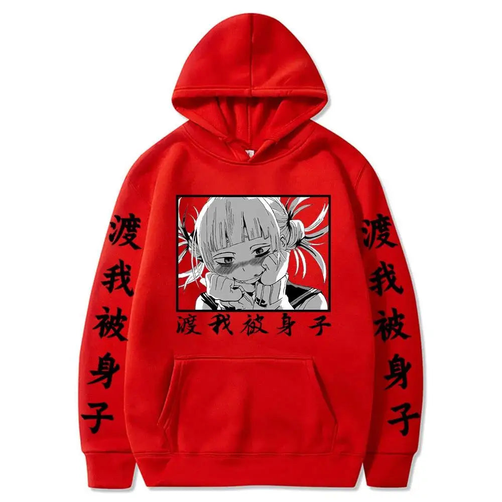 Harajuku Anime My Hero Academia Himiko Toga Manga hoodies Sweatshirts Loose Boku No Hero Academia Cartoon Hoodies Oversized
