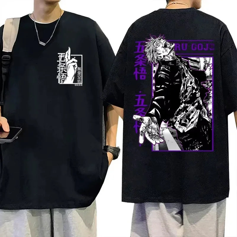 Jujutsu Kaisen T Shirt Men Women Gojo Satoru New Harajuku  Casual Short Sleeve Tees Cotton Tops Loose