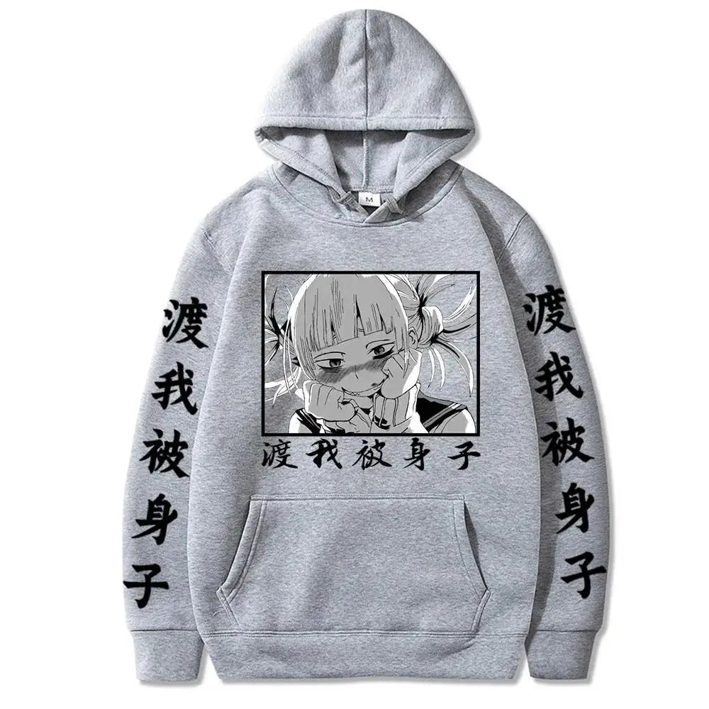 Harajuku Anime My Hero Academia Himiko Toga Manga hoodies Sweatshirts Loose Boku No Hero Academia Cartoon Hoodies Oversized