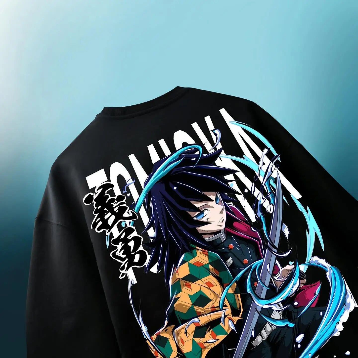 Demon Slayer Tomioka Giyuu Graphic T-shirt Mens Womens Oversized Y2k Short Sleeve Crew Neck Couple Cotton Female Male Clothing