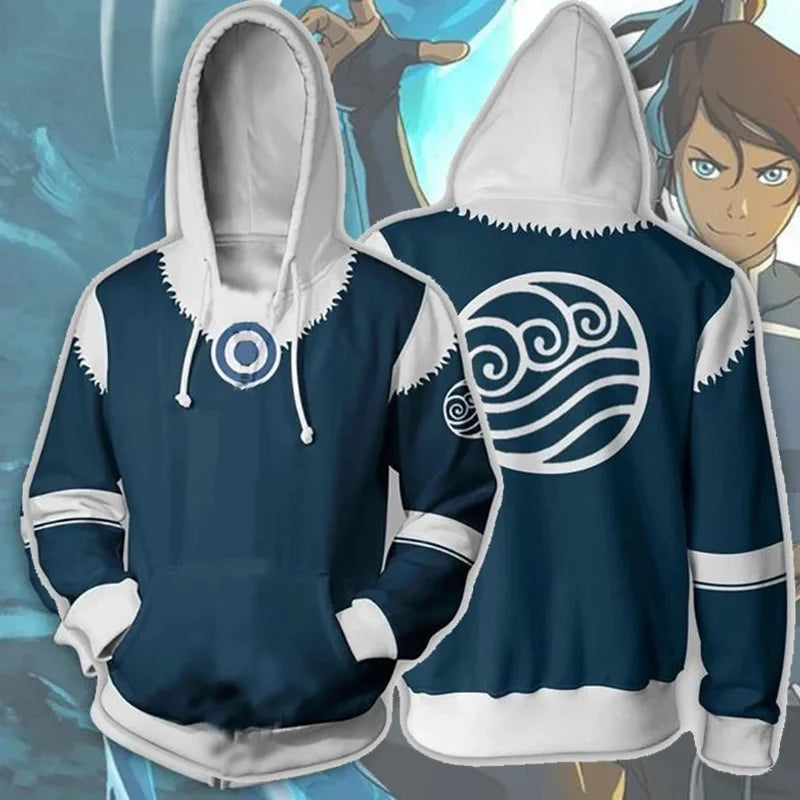 3D Printed Anime Avatar the Last Airbender Cosplay Hoodie Long Sleeve Sweatshirt Men Women Harajuku Y2k Pullover Tracksuit