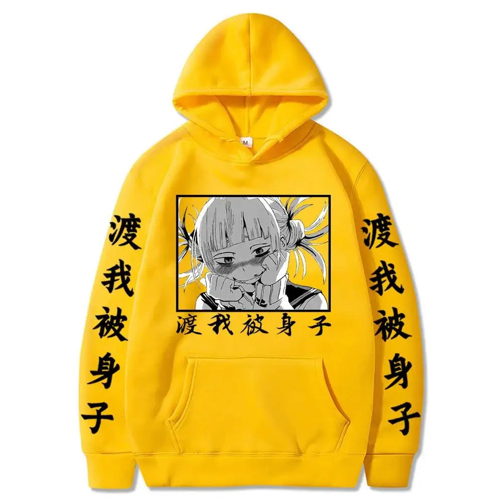 Harajuku Anime My Hero Academia Himiko Toga Manga hoodies Sweatshirts Loose Boku No Hero Academia Cartoon Hoodies Oversized