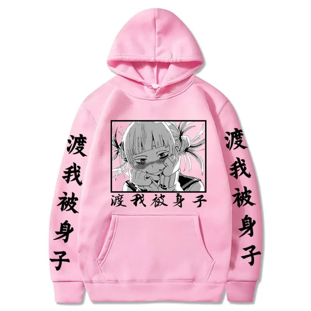 Harajuku Anime My Hero Academia Himiko Toga Manga hoodies Sweatshirts Loose Boku No Hero Academia Cartoon Hoodies Oversized
