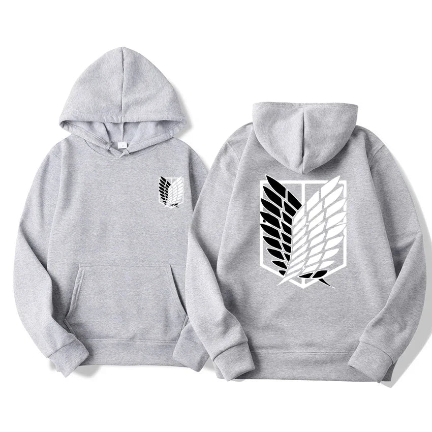 Men's hoodie anime hoodie men and women street fashion pullover Harajuku Attack on Titan hoodie sweatshirt clothes